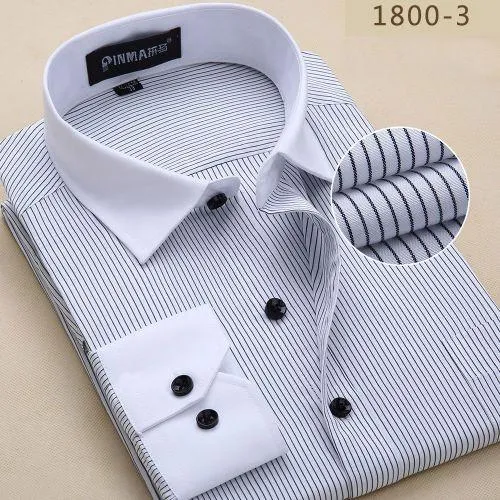 Men's Cotton Business Dress Shirt Up To 6XL