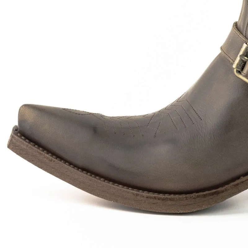 Men's Cowboy Boots or Ankle Boots Handcrafted Grey Leather 14 Texanas