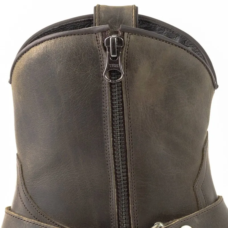 Men's Cowboy Boots or Ankle Boots Handcrafted Grey Leather 14 Texanas