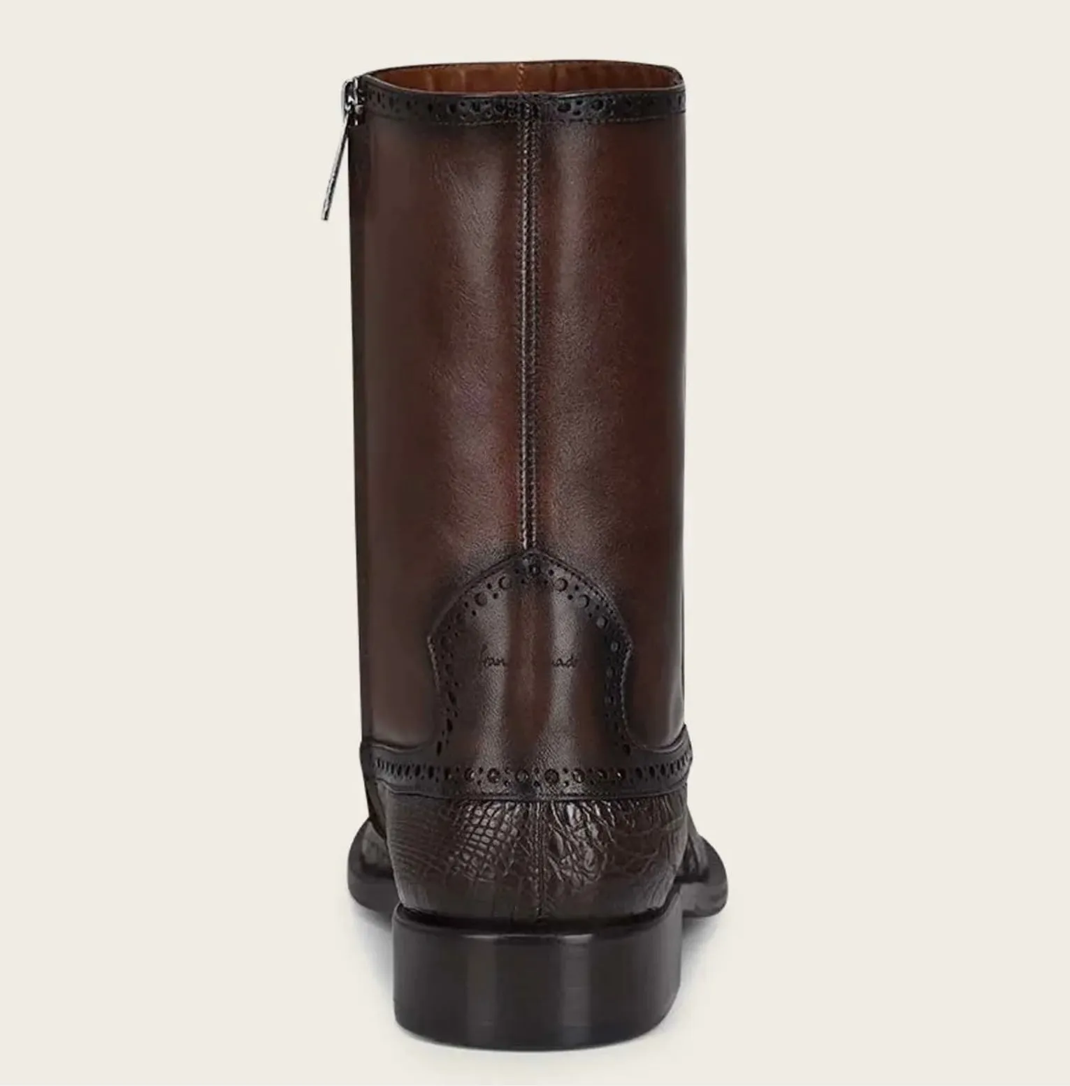 Men’s Cuadra Brown Caiman Belly Ankle Boots FC657