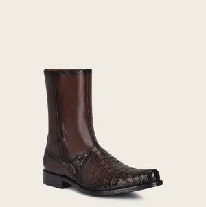 Men’s Cuadra Brown Caiman Belly Ankle Boots FC657