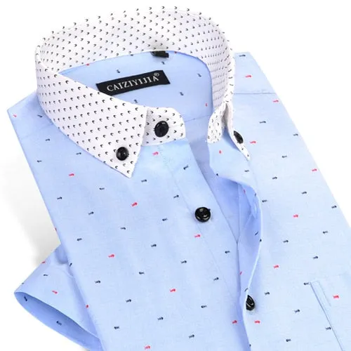 Men's Fashion Collar Button-Down Shirt Up To 4XL