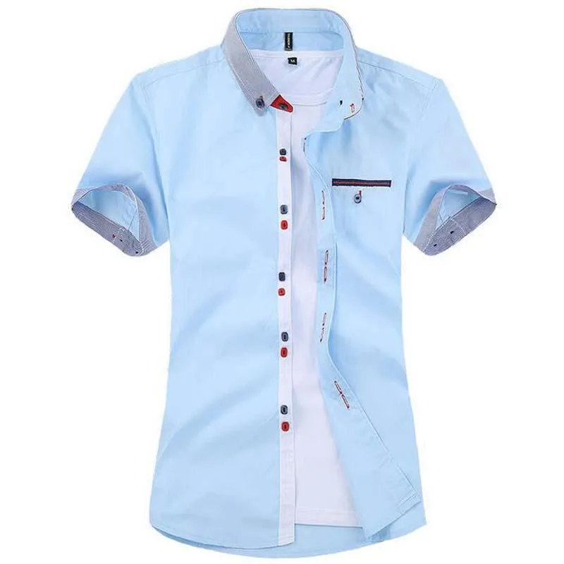 Men's Fashion Pocket Stripe Shirt Up To 4XL