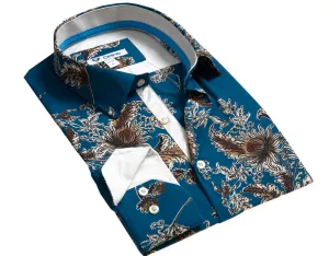 Mens Slim Fit Designer Dress Shirt - tailored Cotton Shirts for Work