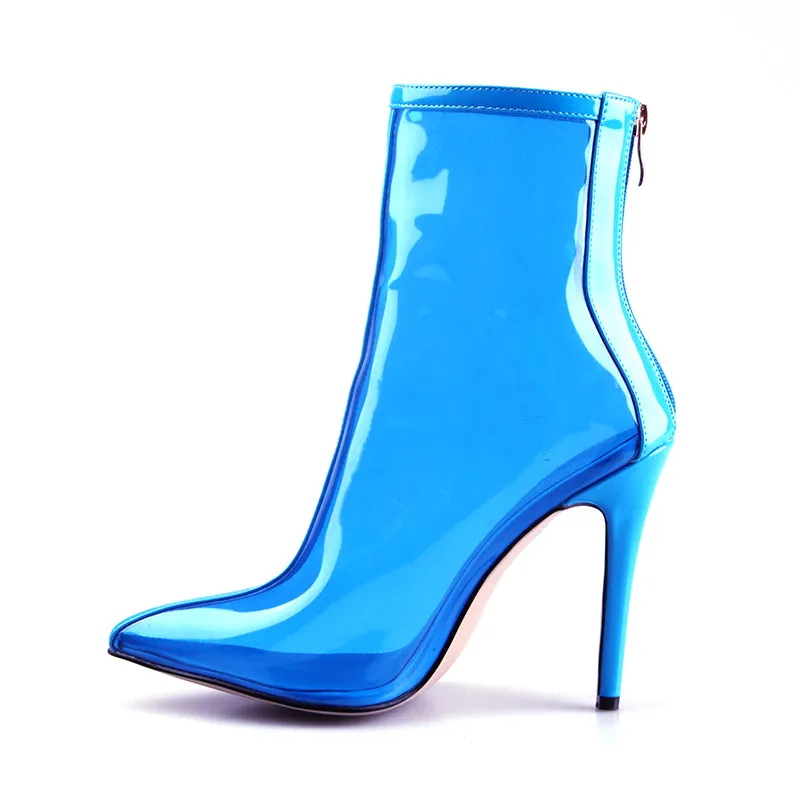 Mia Clear Transparent PVC Ankle Boots - 3 Colors