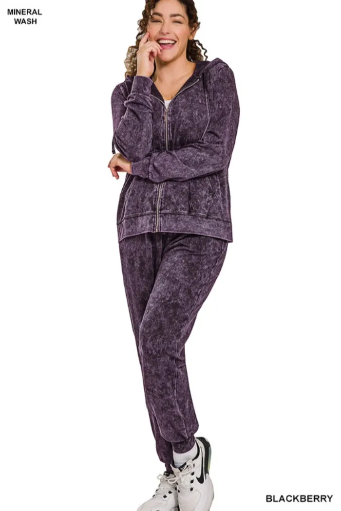 Mineral Washed Jogger Set
