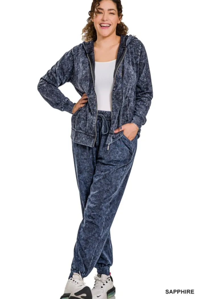 Mineral Washed Jogger Set