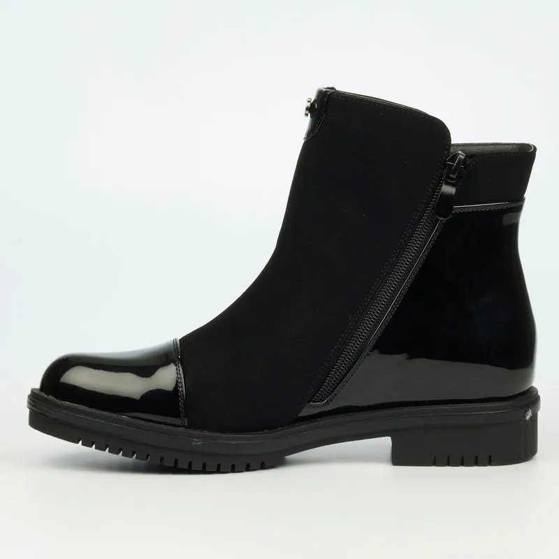 Miss Black Ankle Boots - Black