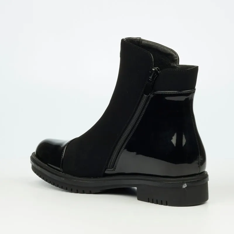 Miss Black Ankle Boots - Black
