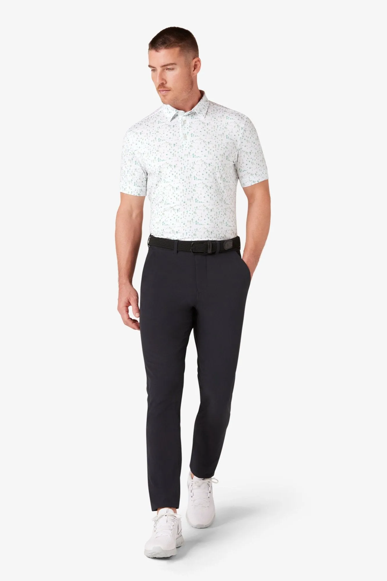 Mizzen Main Green Cacti Versa Polo. Last one! 50% Off Clearance sale!