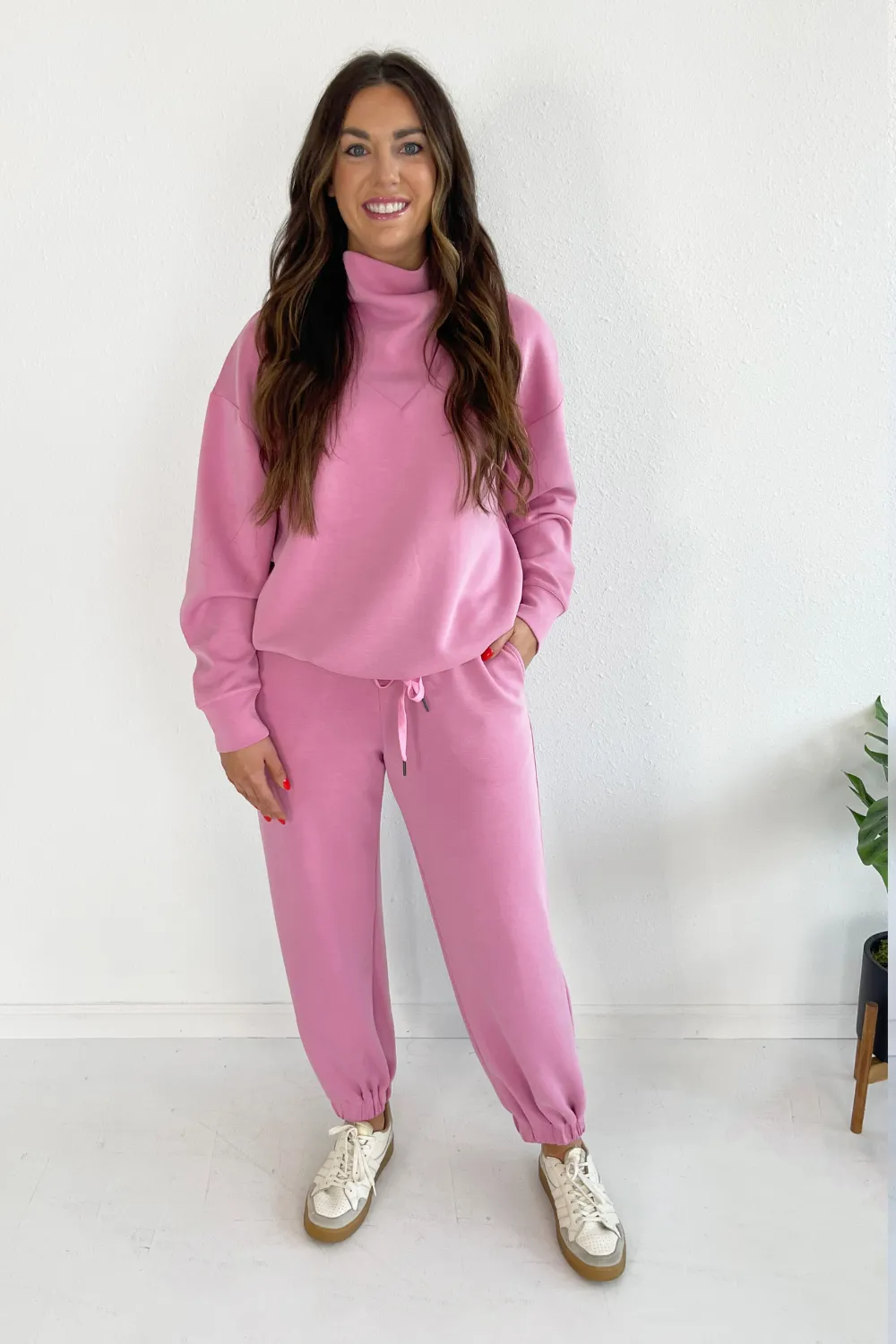 Modal Blend Cowl Neck Sweatshirt