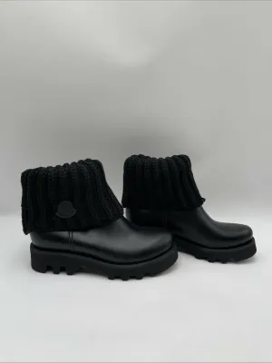Moncler Ginette Rain Boots Women’s Black Size 35 - Very Good