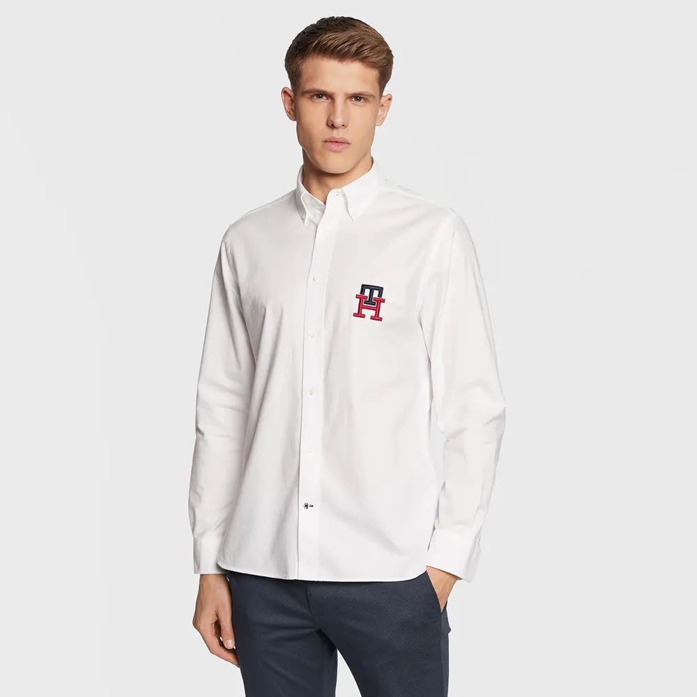 Monogram Oxford Shirt - White