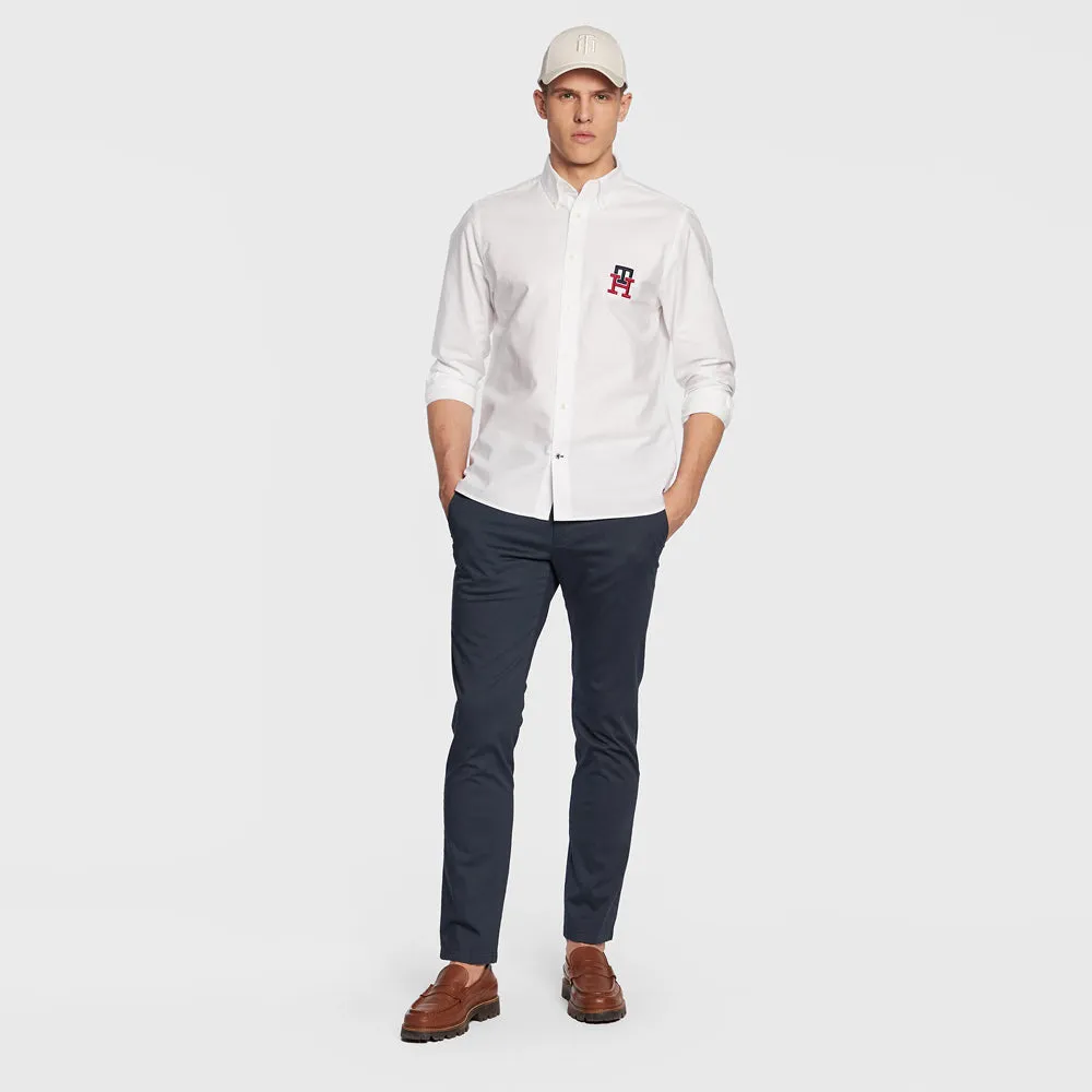 Monogram Oxford Shirt - White