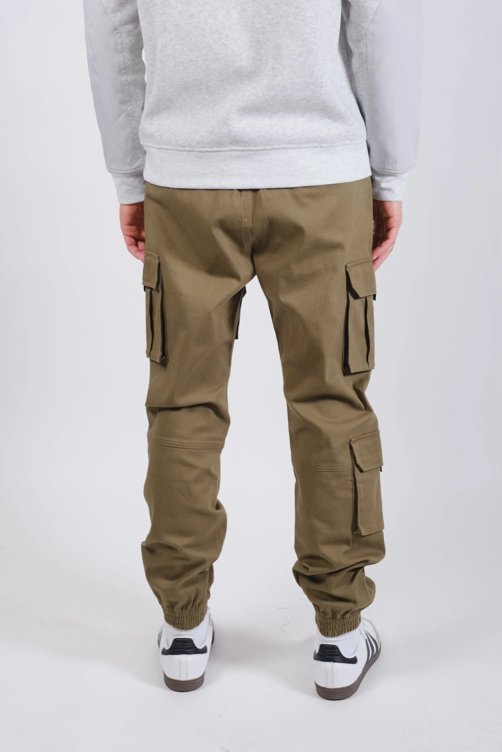 Multi Pocket Stretch Twill Cargo Jogger
