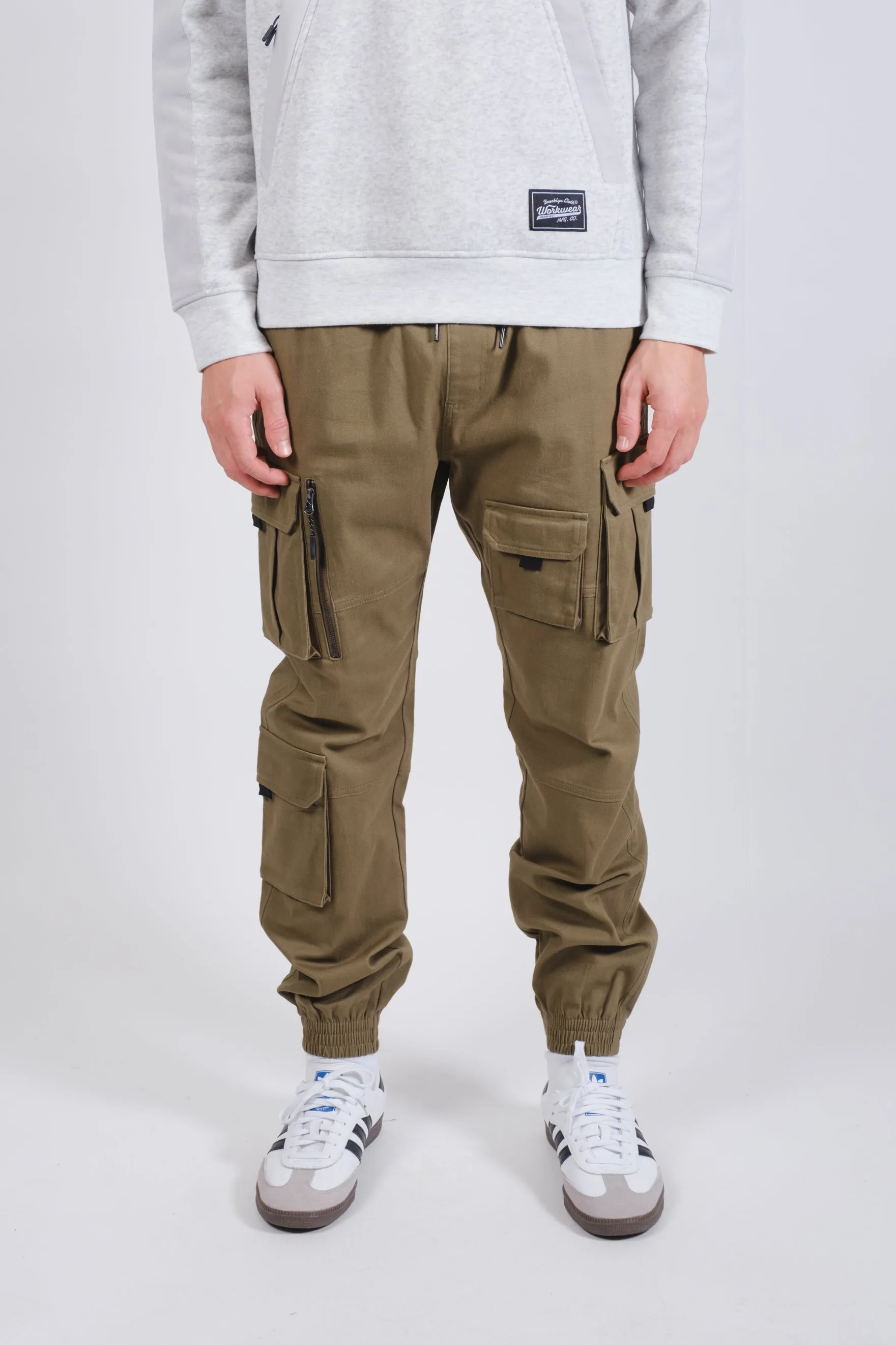 Multi Pocket Stretch Twill Cargo Jogger