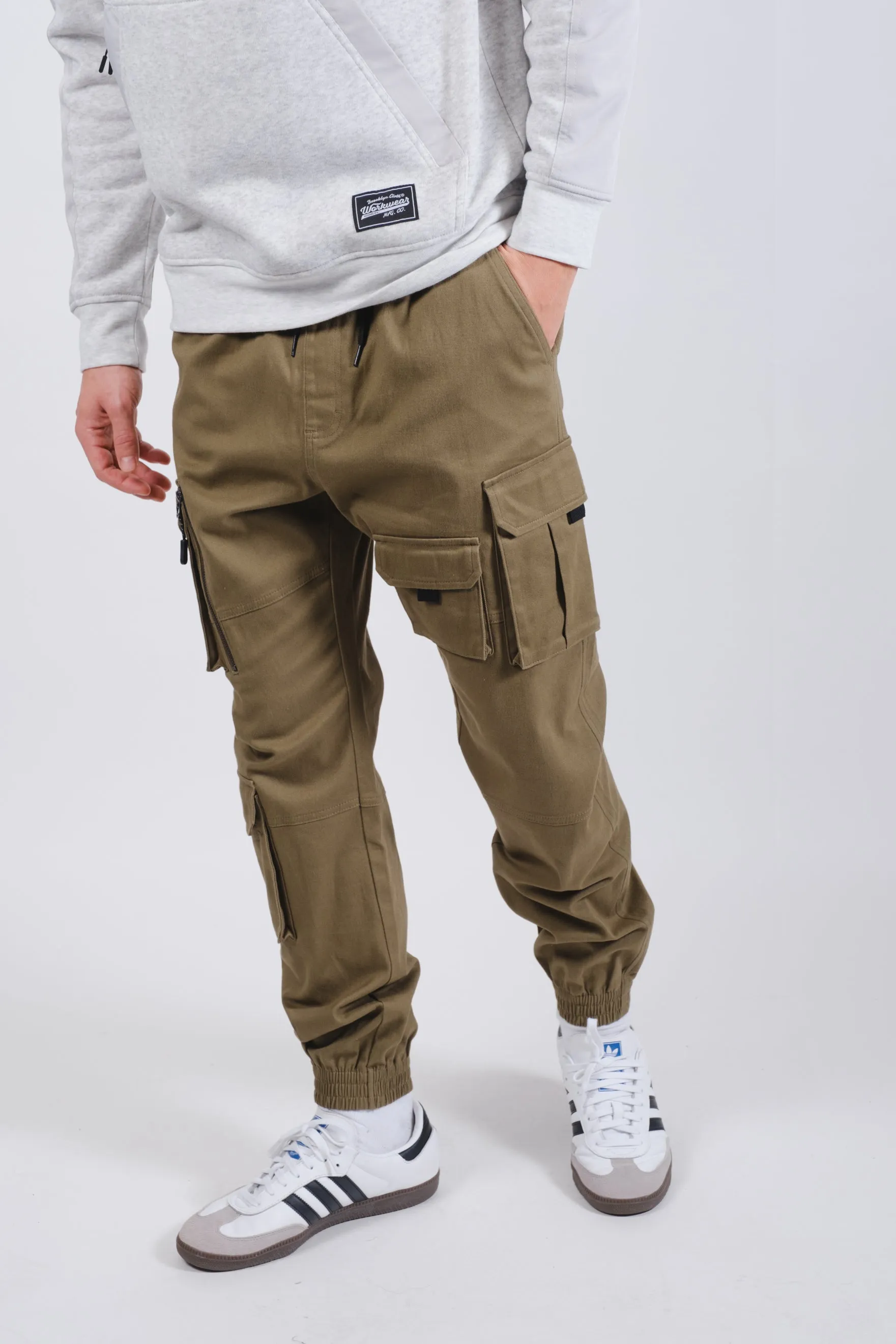 Multi Pocket Stretch Twill Cargo Jogger