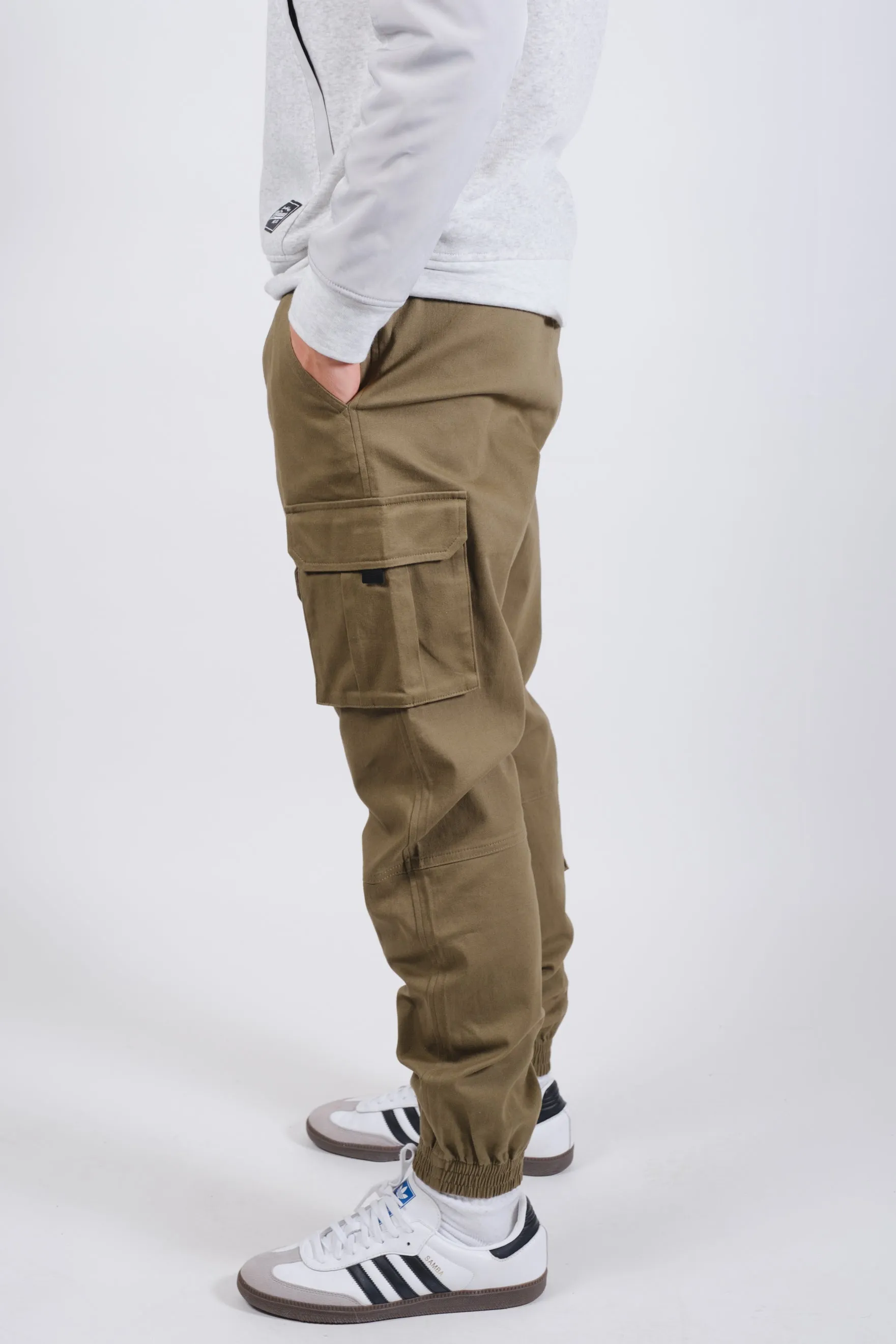 Multi Pocket Stretch Twill Cargo Jogger