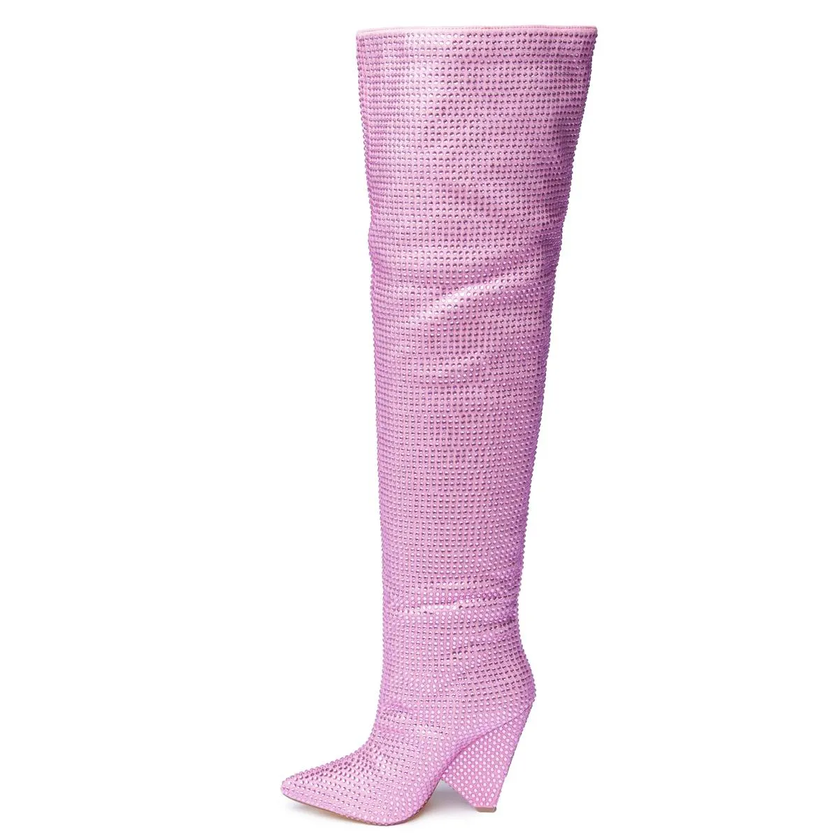 Nano-1 Rhinestone High Heel Boots