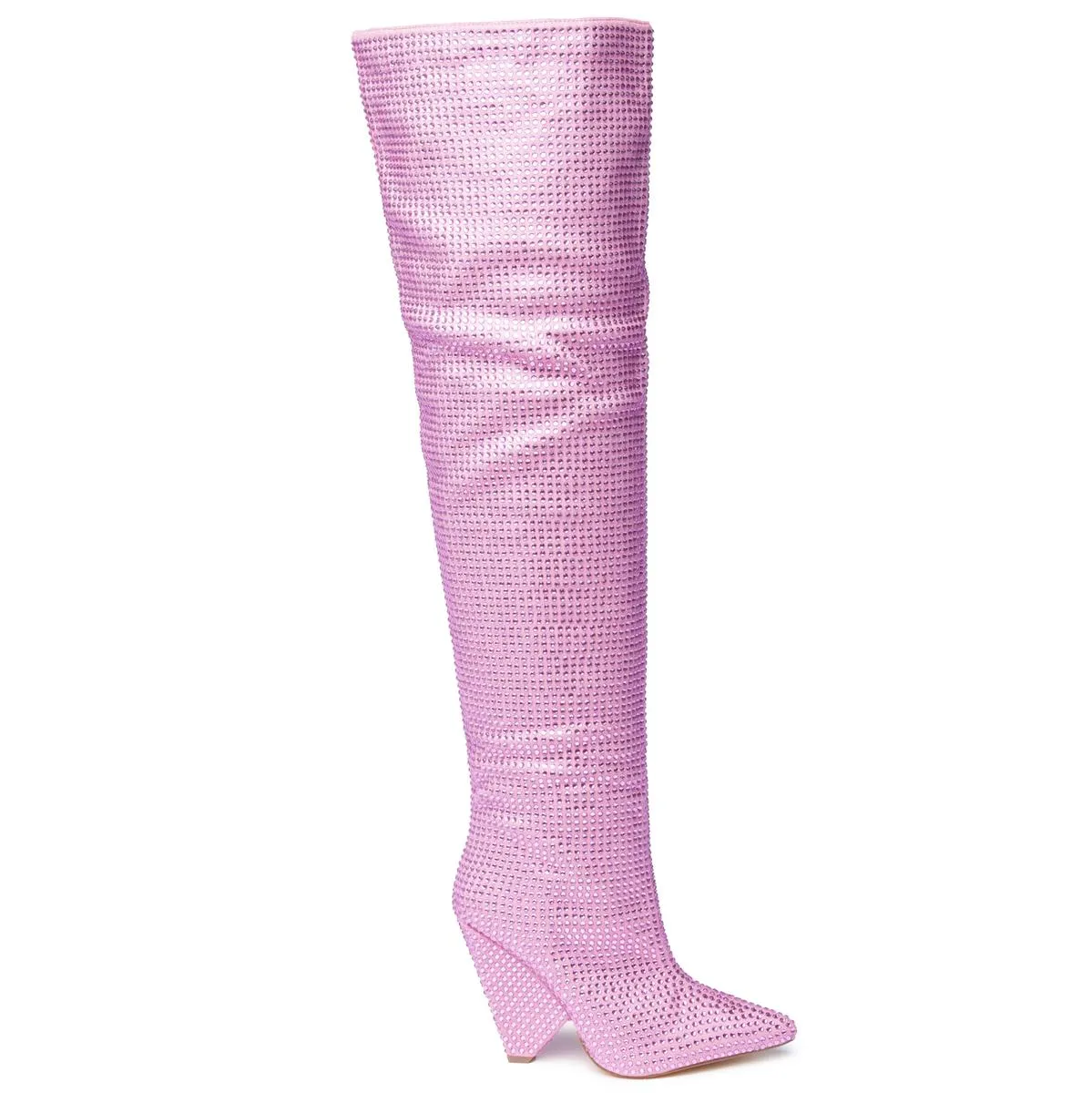Nano-1 Rhinestone High Heel Boots