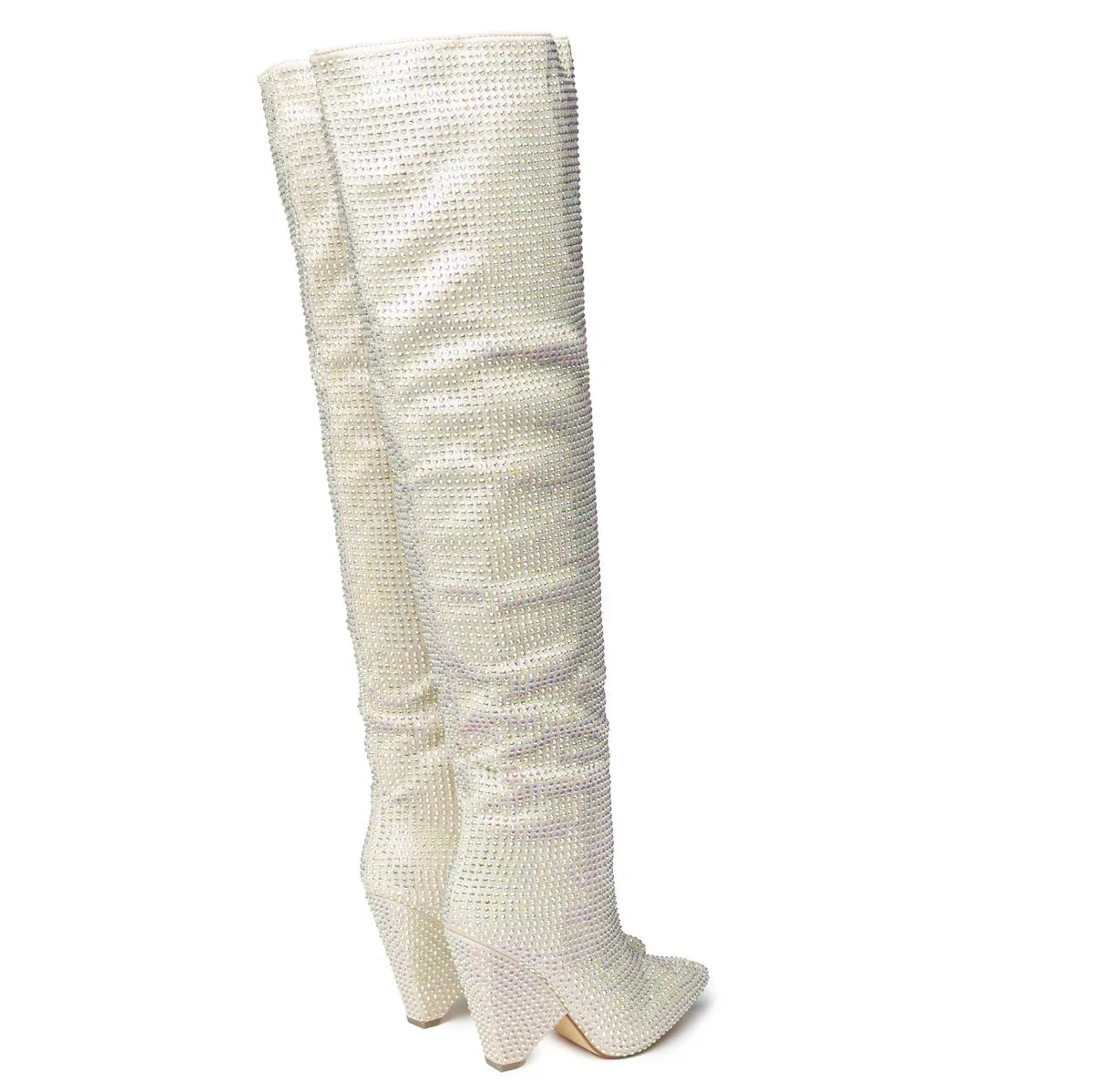 Nano-1 Rhinestone High Heel Boots