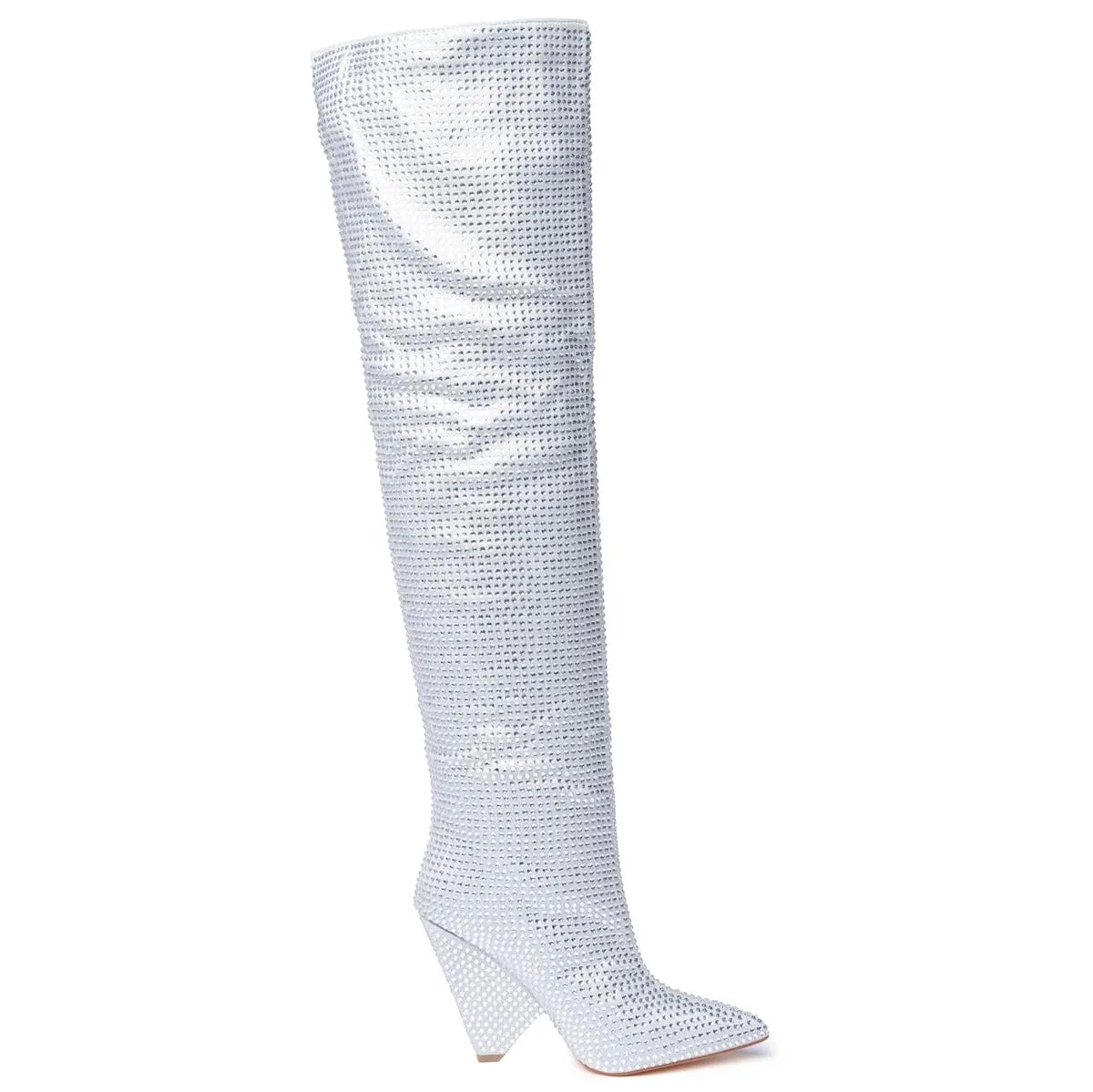 Nano-1 Rhinestone High Heel Boots