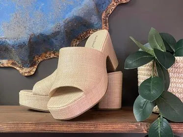 Natural Chunky Heels