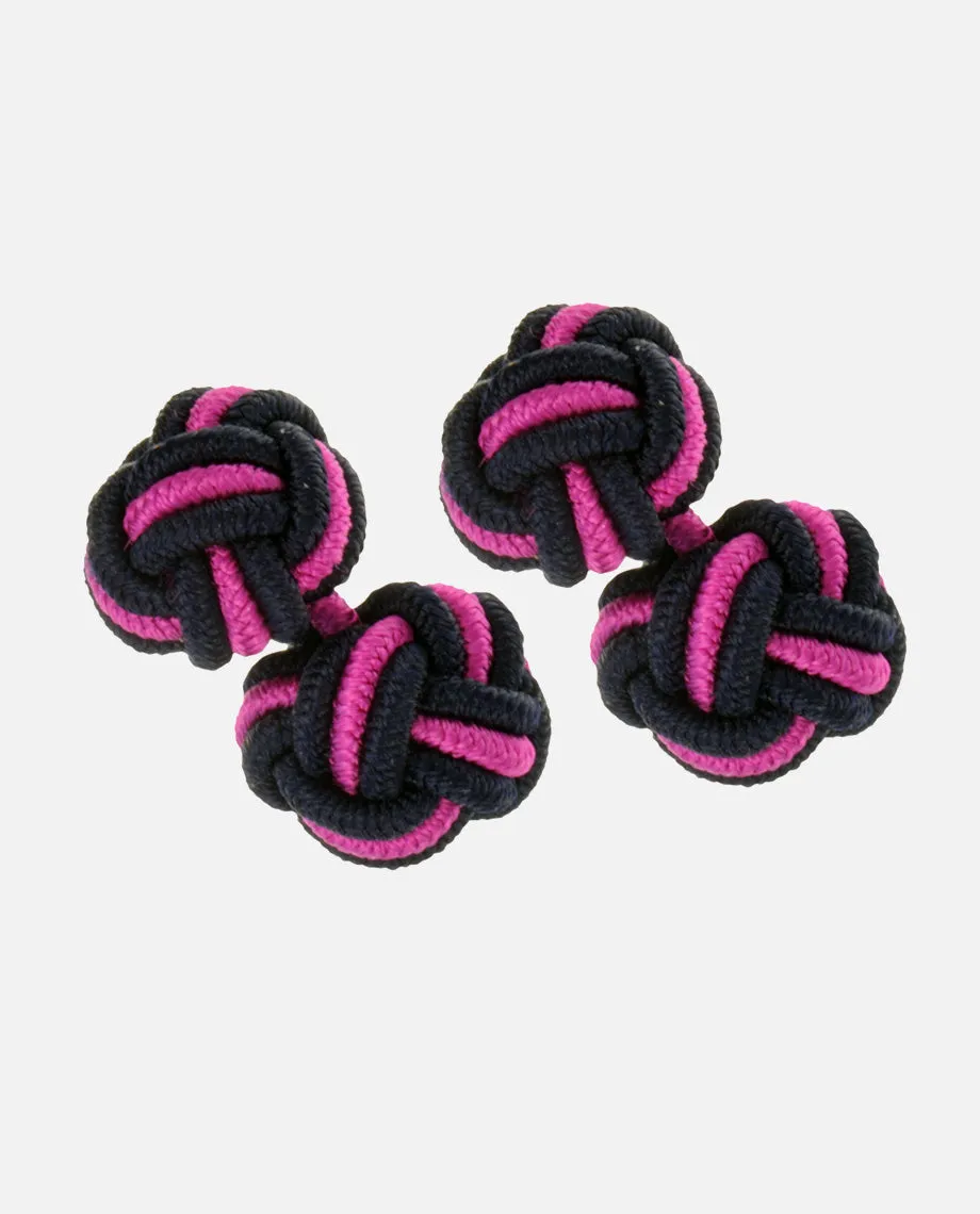 Navy & Pink Mix Silk Knots
