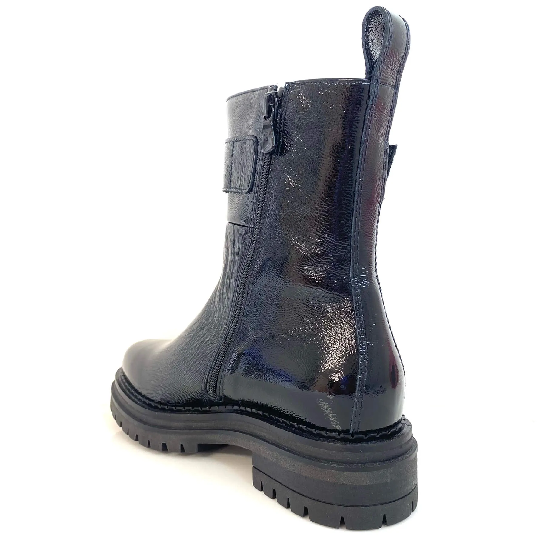 NeroGiardini Black Leather Gold Logo Boots