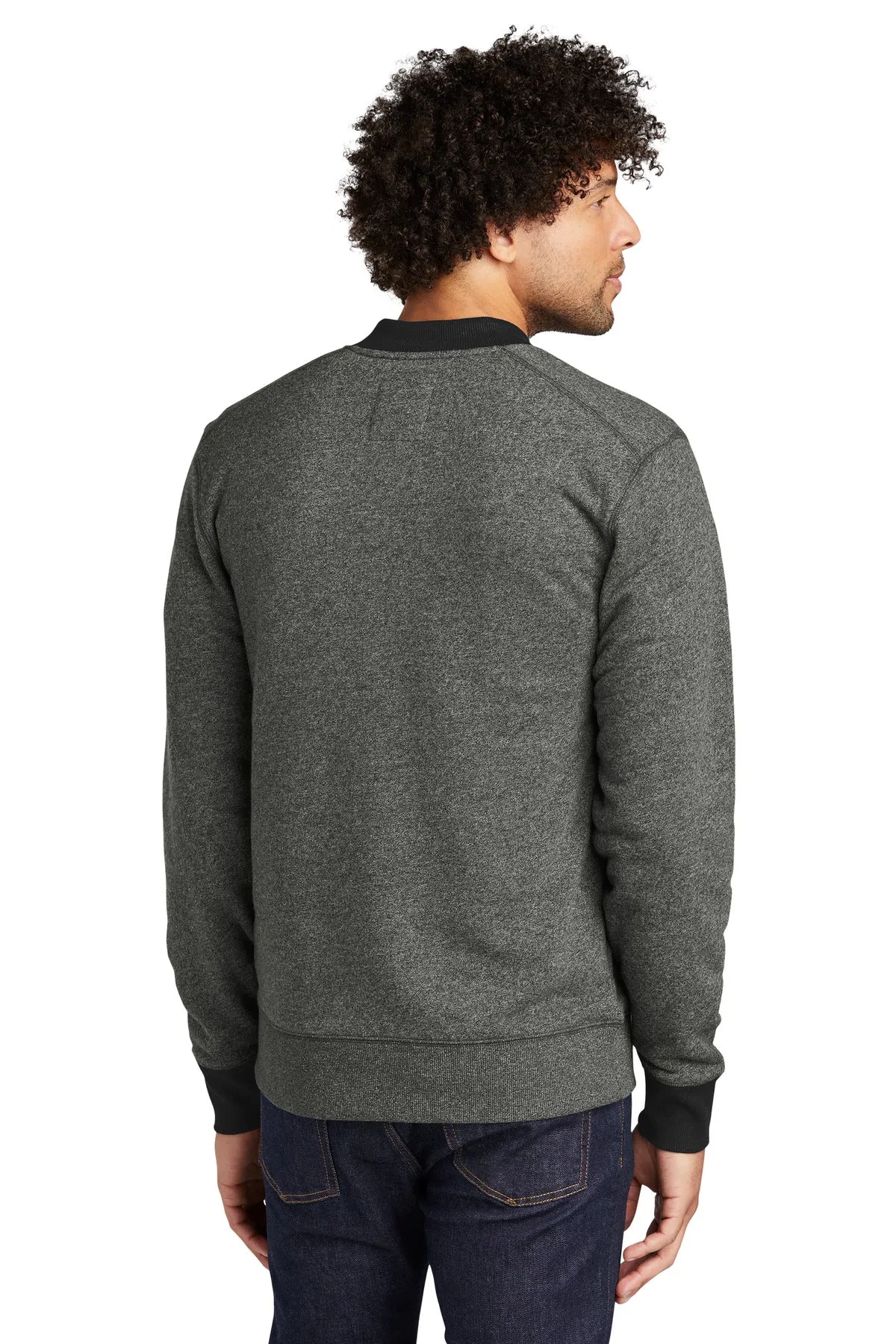 New Era  French Terry Baseball Full-Zip. NEA503 Black Twist/ Black