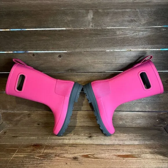 New Little Kids Childrens‎ Bogs Holly Jr Tall Pink Rubber Rain Boots Size 10 C