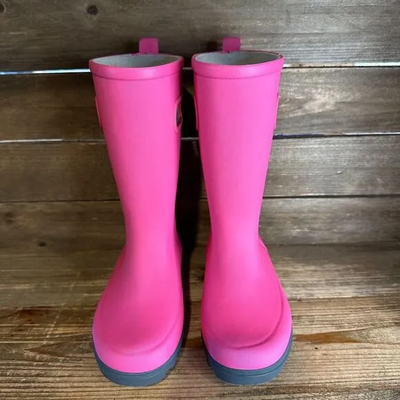 New Little Kids Childrens‎ Bogs Holly Jr Tall Pink Rubber Rain Boots Size 10 C