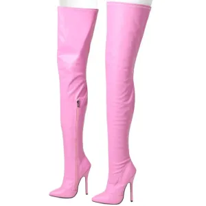New Over-The-Knee Boots 14CM High Heel Pointed-toe Side-Zip Sexy Thigh Long Boots