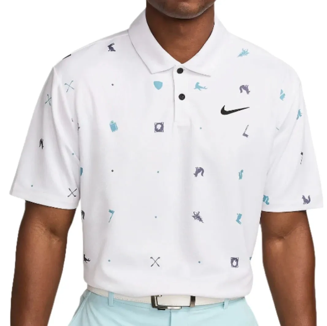 Nike Dri-Fit Tour Icon Print Golf Polo Shirt