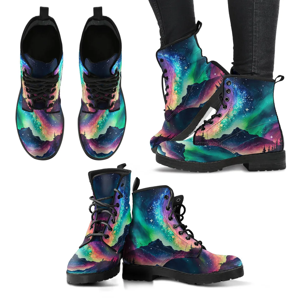 Northern Lights Colorful Ankle Boots