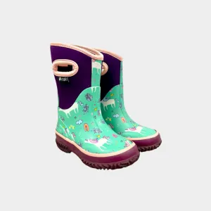 Oaki Kids Neoprene Rain & Snow Boots in Snooty Unicorns