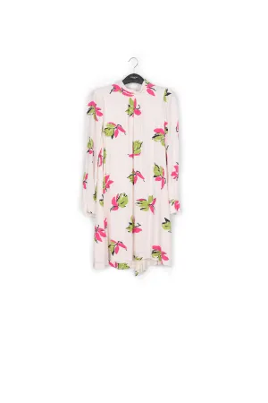 Off-white floral-printed mini dress