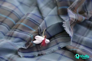 Organic Cotton Recycled Polyester Check Poplin with Wicking