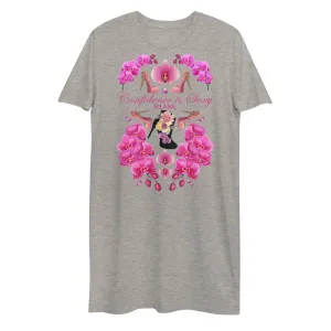 Organic cotton t-shirt dress 'Orchidee'