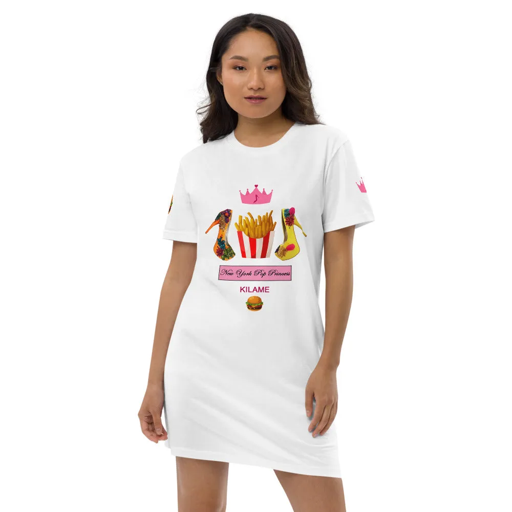 Organic cotton t-shirt dress 'Pop Princess'