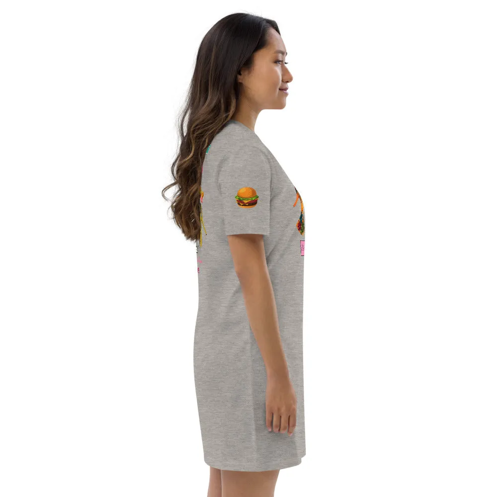 Organic cotton t-shirt dress 'Pop Princess'