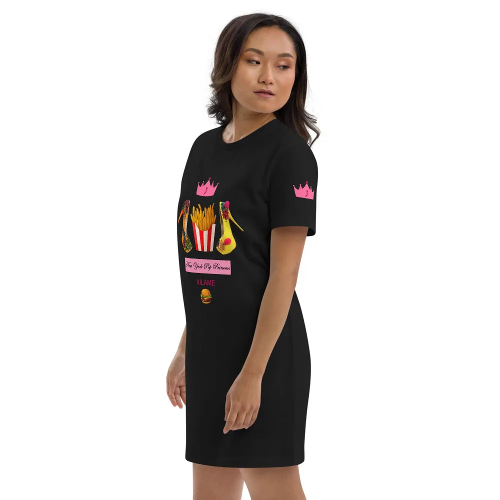 Organic cotton t-shirt dress 'Pop Princess'
