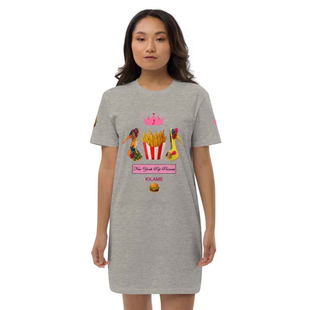 Organic cotton t-shirt dress 'Pop Princess'
