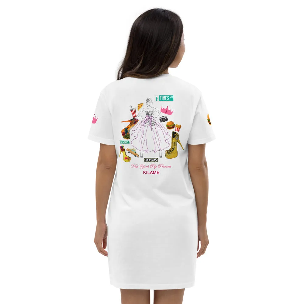 Organic cotton t-shirt dress 'Pop Princess'