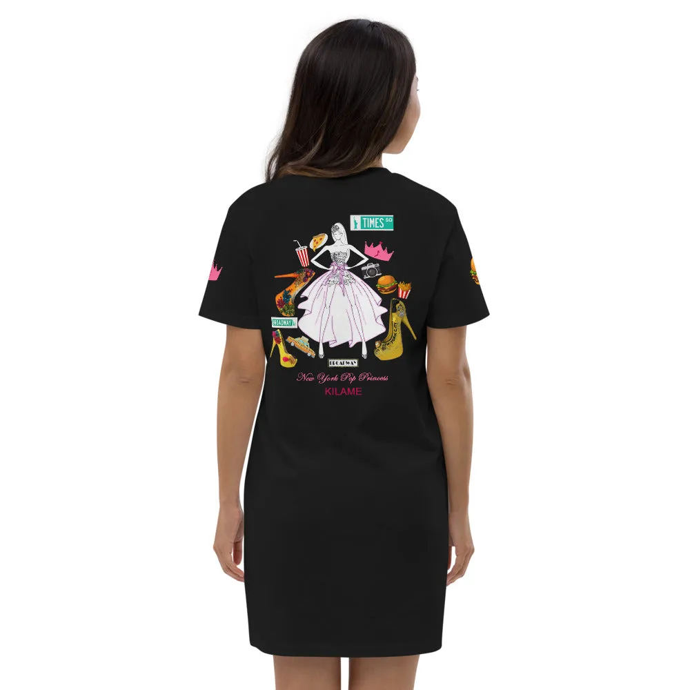 Organic cotton t-shirt dress 'Pop Princess'