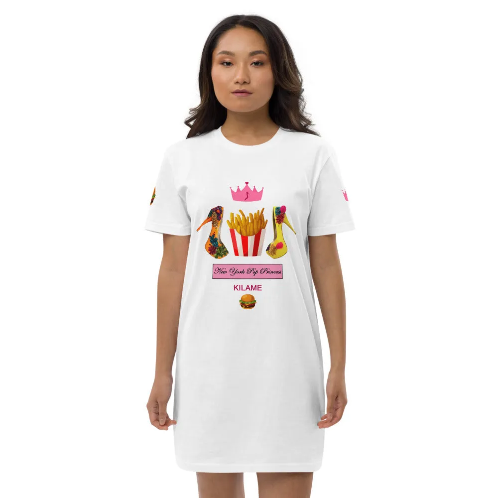 Organic cotton t-shirt dress 'Pop Princess'