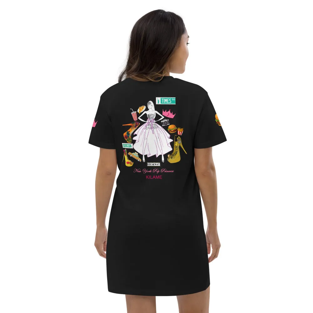 Organic cotton t-shirt dress 'Pop Princess'