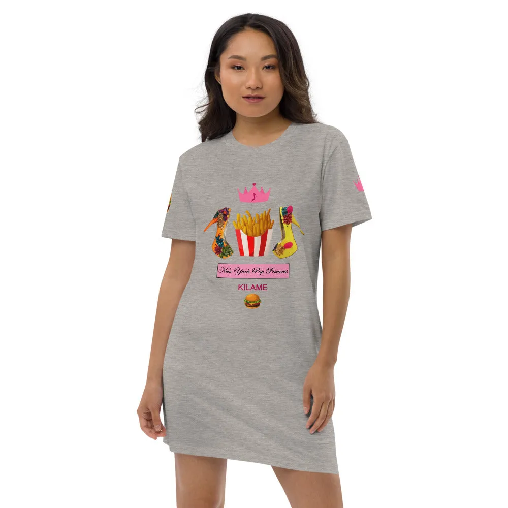 Organic cotton t-shirt dress 'Pop Princess'