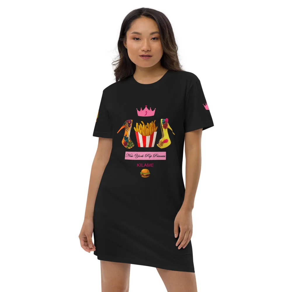 Organic cotton t-shirt dress 'Pop Princess'