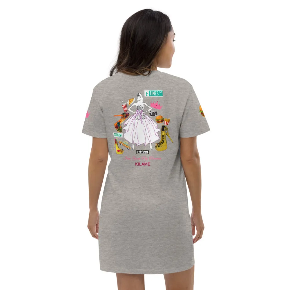 Organic cotton t-shirt dress 'Pop Princess'
